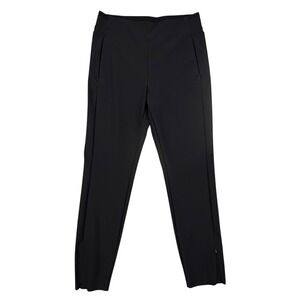 Athleta Headliner High Rise Tight Black Zipper Pockets Ankle Zip Women's 12